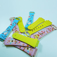 兒童表帶,矽膠表帶,卡通手表帶