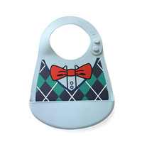 領結圍兜,矽膠圍嘴兜,卡通矽（guī）膠圍兜定製